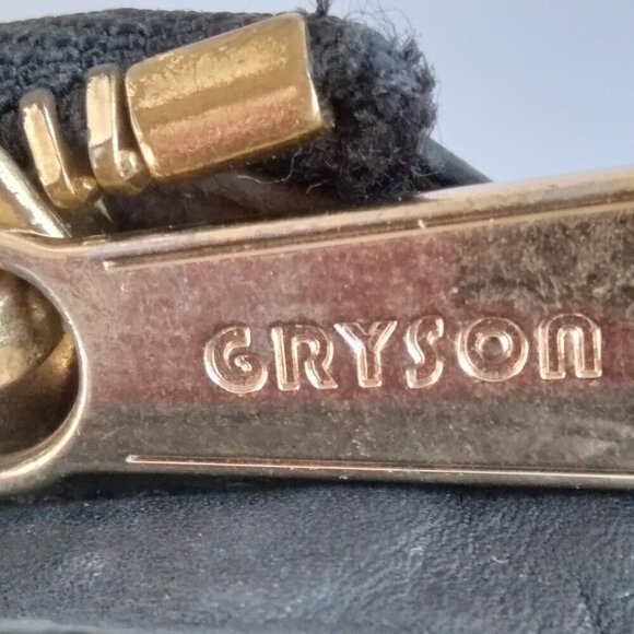 Gryson 'Willa' Black Calf Leather Long Studded Strap Shoulder Bag' - Picture 4 of 11